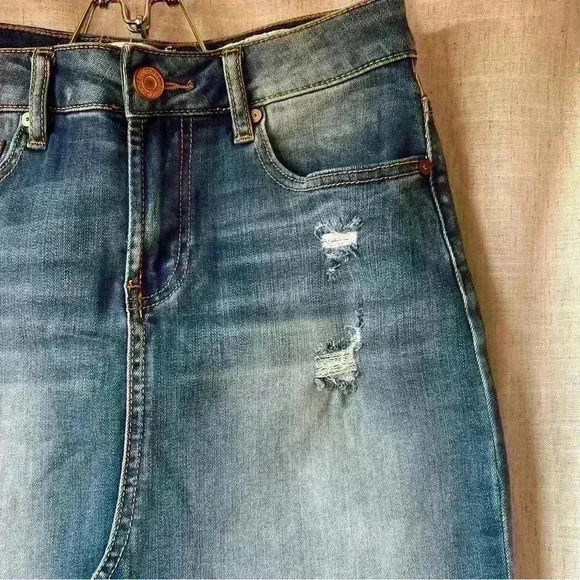 Indigo Rein | Mini Denim Jean Medium Wash Women Size 1 Indie Boho Spring Summer - Picture 3 of 7